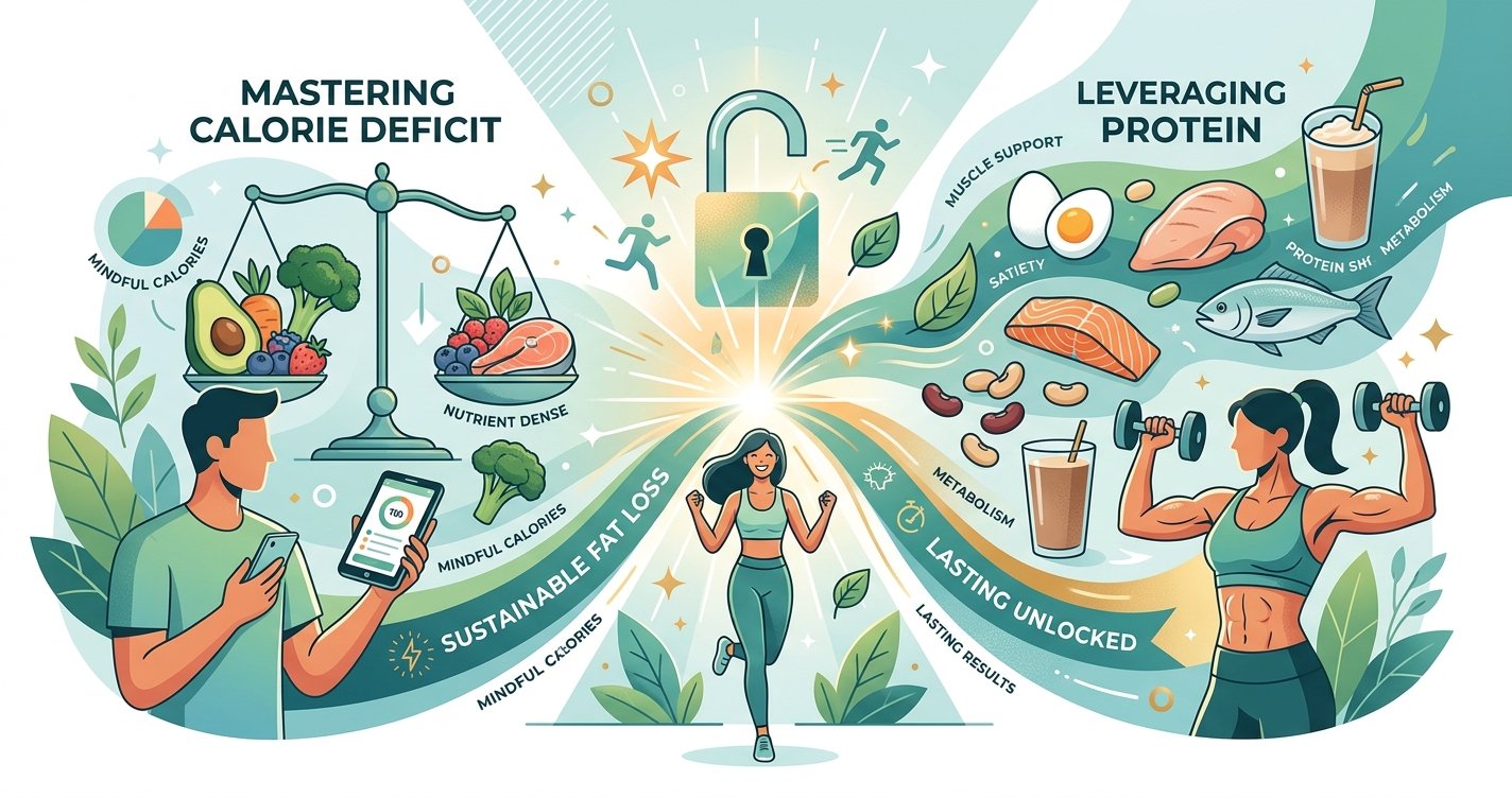 Sustainable Fat Loss Unlocked: Master Calorie Deficit &amp; Protein for Lasting Results