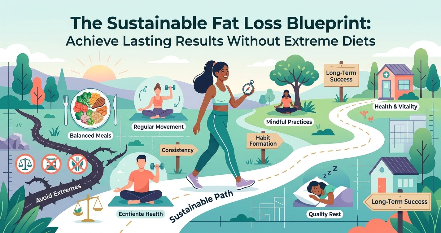 The Sustainable Fat Loss Blueprint: Achieve Lasting Results Without Extreme Diets